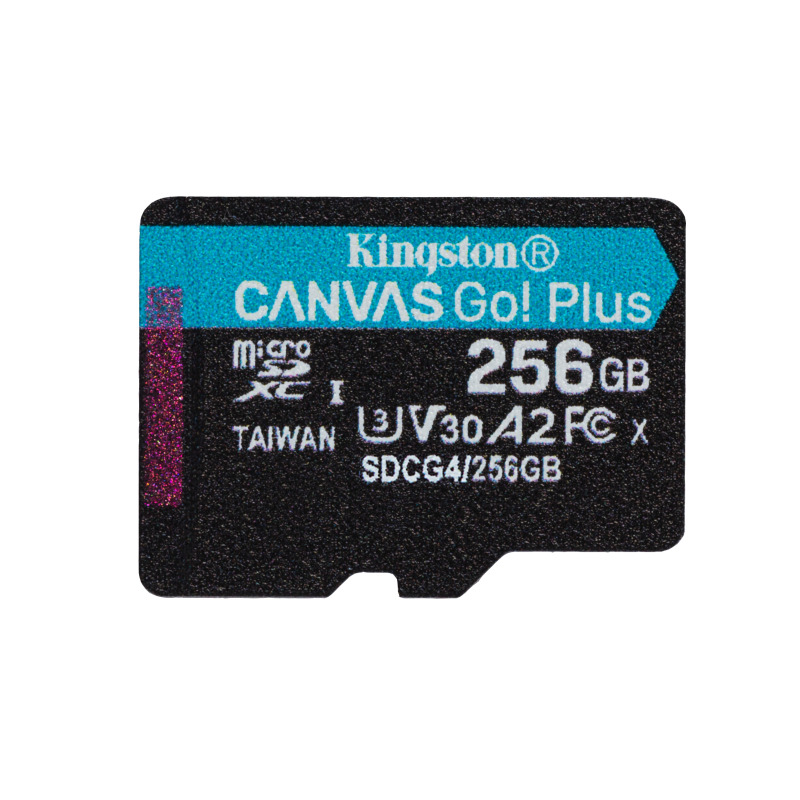 MEMORIA FLASH MICRO SD KINGSTON SDXC CANVAS GO PLUS 256GB 200MB/S UHS-I U3 V30 C/ADAPTADOR (SDCG4/256GB) image 3
