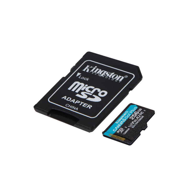 MEMORIA FLASH MICRO SD KINGSTON SDXC CANVAS GO PLUS 256GB 200MB/S UHS-I U3 V30 C/ADAPTADOR (SDCG4/256GB) image 4