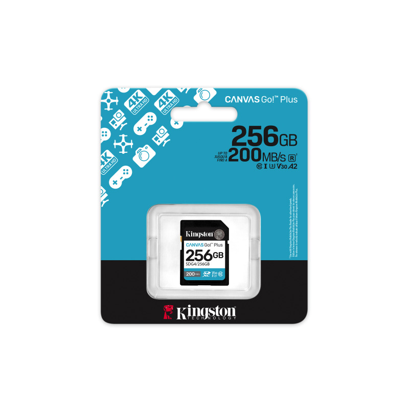 MEMORIA FLASH SD KINGSTON SDXC CANVAS GO PLUS 256GB 200MB/S C10 UHS-I U3 V30 (SDG4/256GB) image 3