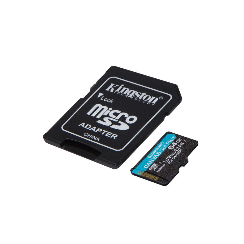 MEMORIA FLASH MICRO SD KINGSTON SDXC CANVAS GO PLUS 64GB 200MB/S UHS-I U3 V30 C/ADAPTADOR (SDCG4/64GB) image 4