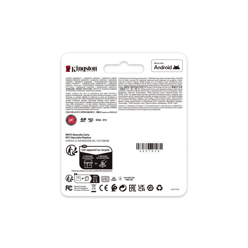 MEMORIA FLASH MICRO SD KINGSTON SDXC CANVAS GO PLUS 64GB 200MB/S UHS-I U3 V30 C/ADAPTADOR (SDCG4/64GB) image 7