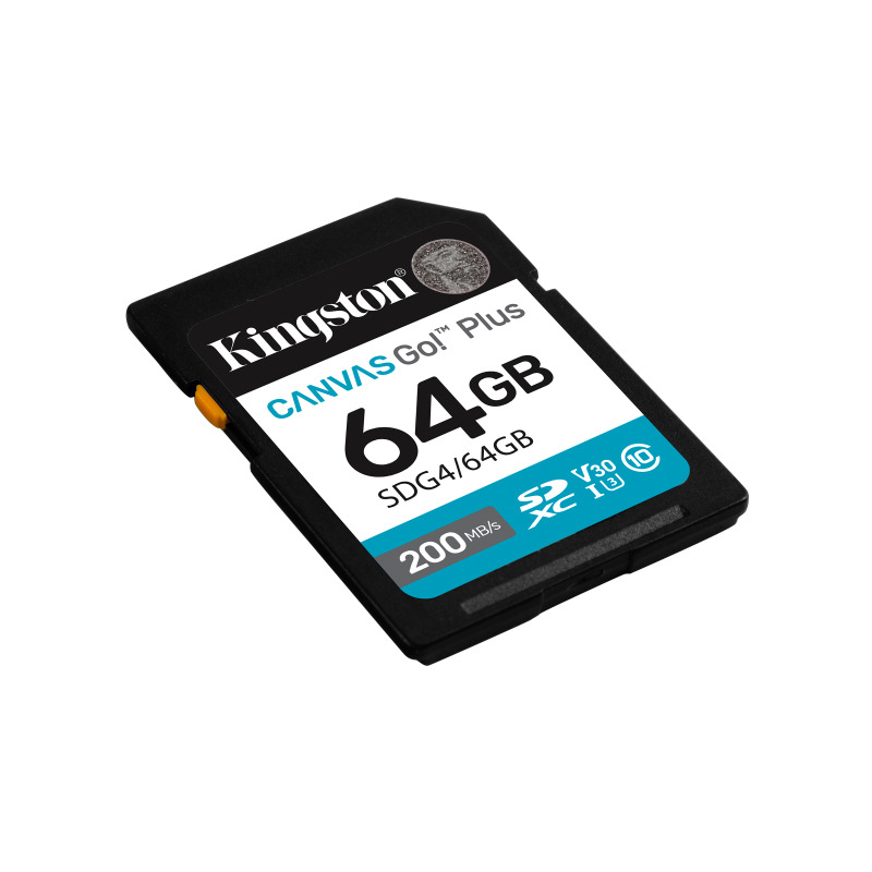 MEMORIA FLASH SD KINGSTON SDXC CANVAS GO PLUS 64GB 200MB/S C10 UHS-I U3 V30 (SDG4/64GB) image 2