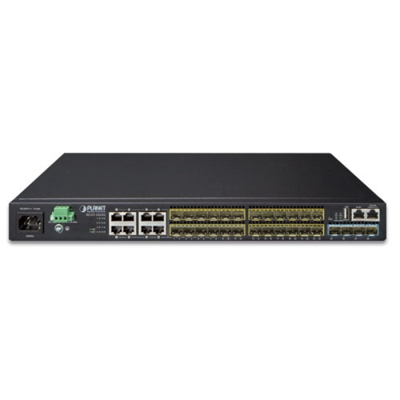 Switch Core Capa 3 24 Puertos SFP 100/1000X 8 Puertos Compartidos Gigabit Ethernet 4 Puertos SFP de 10 Gbps