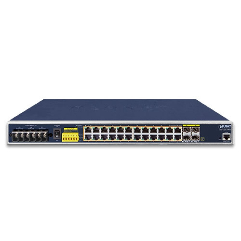 Switch PoE Industrial Capa 3 Con 24 Puertos PoE Gigabit  8023af/at 4 Puertos SFP Compartidos 100 / 1000X Soporta temperaturas extremas de 40  75C image 3