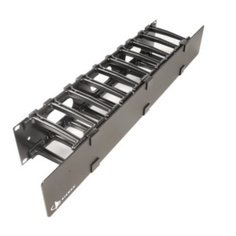 Organizador de Cable Horizontal RouteIT Doble Para Rack de 19in 4in de profundidad 2UR
