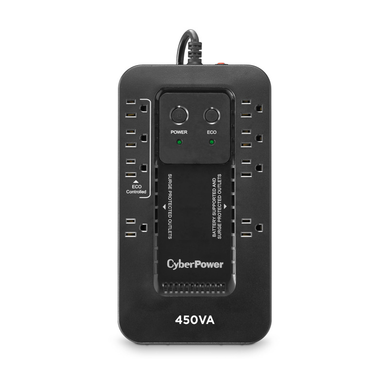 UPS de 450 VA/260 W Topología Standby con Modo Ahorrador ECO Entrada 120 Vca NEMA 515P Con 8 Tomas NEMA 515R