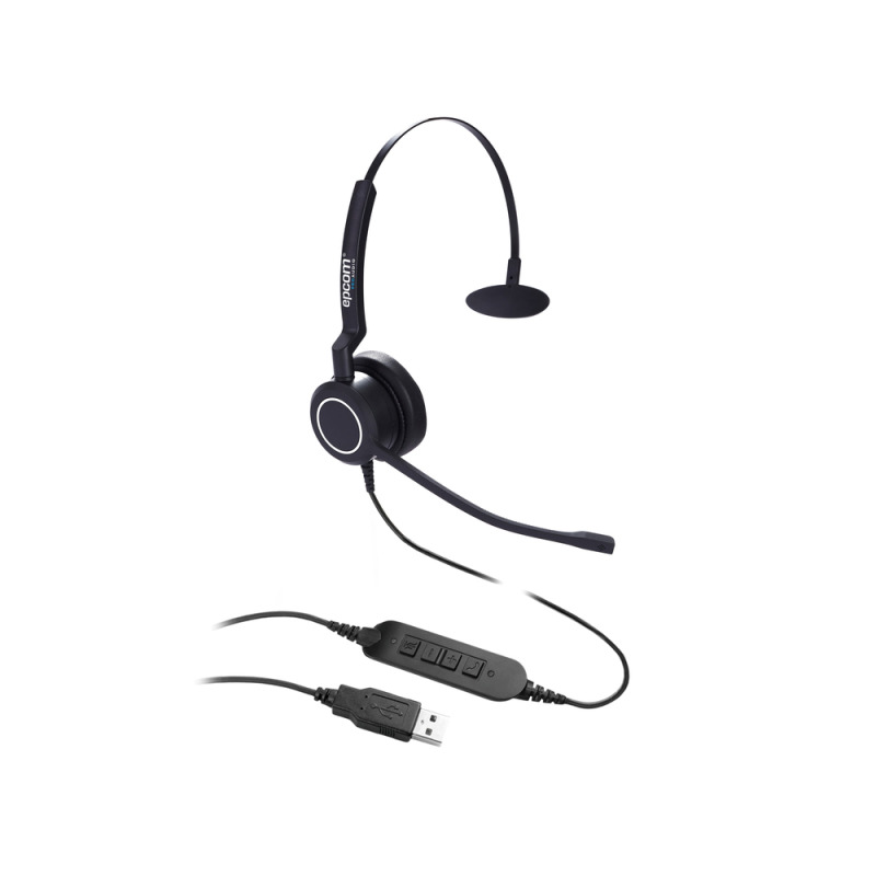 Diadema ProA Mono Audio HD micrófono con cancelación de ruido adicional conexión vía USB compatibilidad con Microsoft Teams y Skype for Business