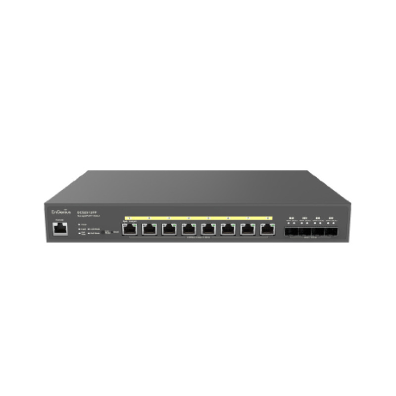 Switch PoE  Administrable en Nube Capa 2  de 8 puertos PoE  de 25 Gbps Hasta 240 W 4 puertos de SFP