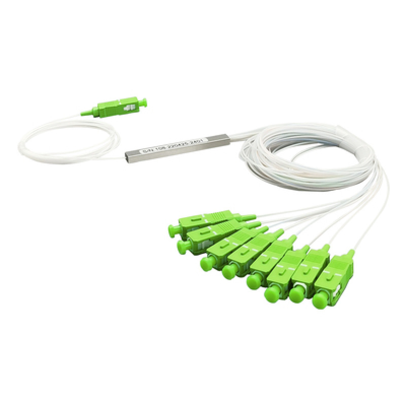 Splitter Divisor Óptico tipo PLC 1x8 conectores SC/APC