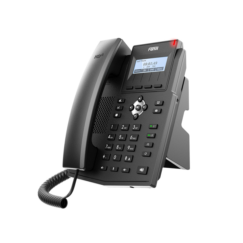 Teléfono IP empresarial para 2 lineas SIP con pantalla LCD  Puertos Gigabit Códec Opus conferencia de 3 vías PoE image 4