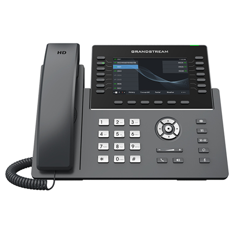 Teléfono IP WiFi Grado Operador 14 líneas SIP con 6 cuentas pantalla LCD  5 puertos Gigabit Bluetooth PoE codec Opus IPV4/IPV6 con gestión en la nube GDMS
