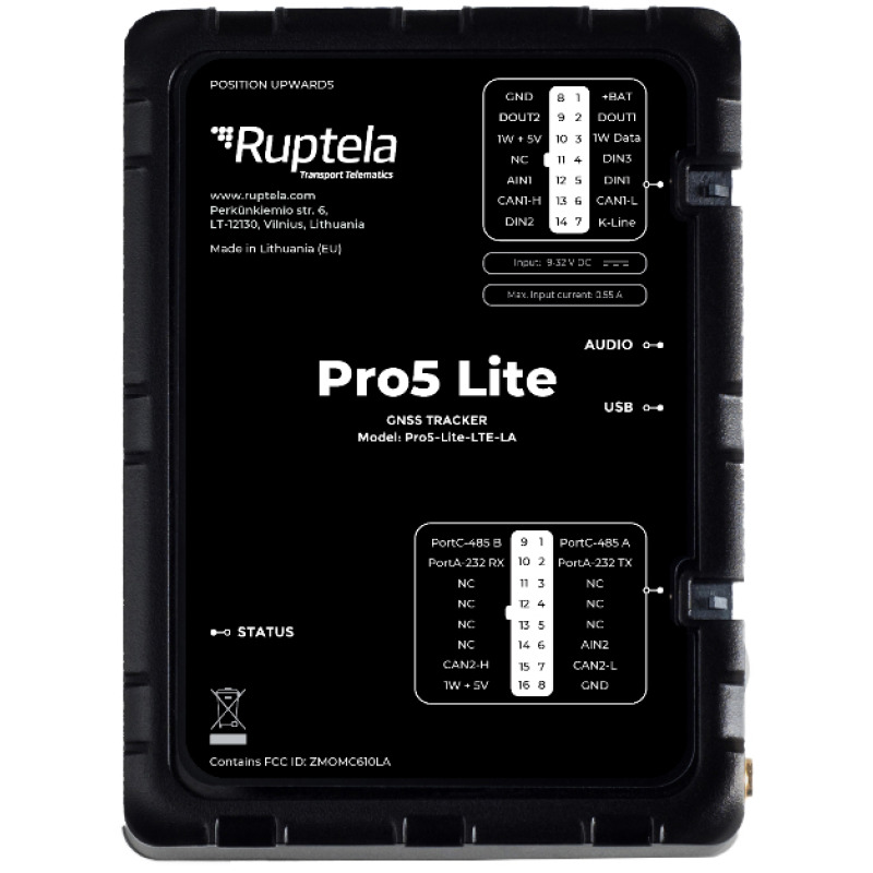 Rastreador 4G LTE CAT1/ Audio 2 vias / Sensores Bluetooth / Vehiculos ligeros / Vehiculos pesados / Lectura CAN OBD y LCV /  RFID