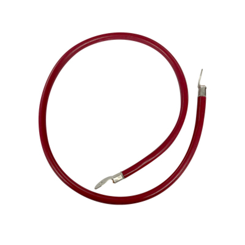 Cable para Baterías 1 m Rojo Calibre 2 AWG con Terminales de Ojo en Ambos Extremos