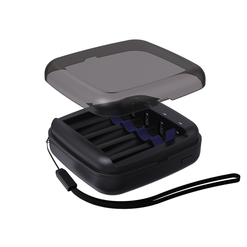 Power bank y Cargador para baterías 2 en 1  carga individual y/o  simultánea hasta 4 baterías  AA y AAA NiMH y LiIon image 4