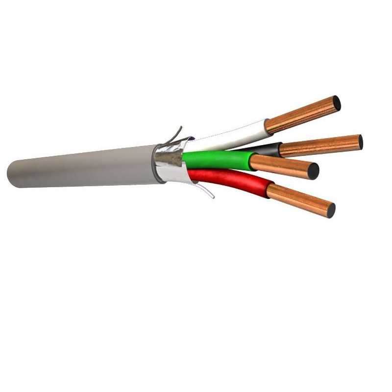 Cable 2 x 18 AWG / Blindado / 305 Metros / Riser / UL / Color Gris / Hecho en México