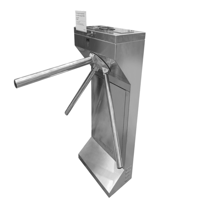 MOTORIZADO SIN CONTACTOTorniquete Industrial en Acero Inoxidable Bidireccional USO RUDO Espacio para Lectora de Proximidad image 7