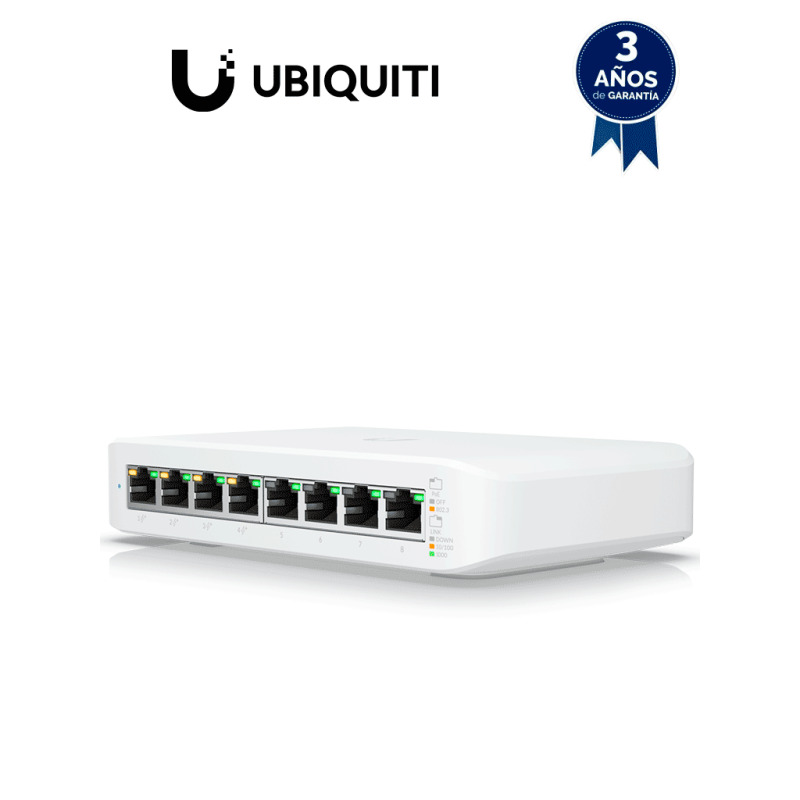 Switch UniFi Lite Administrable PoE de 8 Puertos 10/100/1000 Mbps 4 puertos 8023af/at 52 W image 3