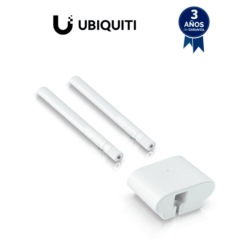 Antenas omnidireccionales y Stand para AP UKULTRA no incluido incluye 2 antenas dualband de 3 dBi en 24 Ghz y 4 dBi en 5 Ghz