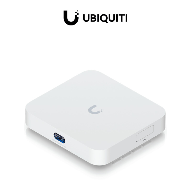 UBIQUITI UCG-MAX - Cloud Gateway UniFi, 4 puertos LAN de 2.5GbE, 1 puerto intercambiable a WAN, 1 puerto WAN de 2.5GbE, Balanceo de carga, 1.5Gbps con IDS/IPS, recomendado para 30 dispositivos y 300 clientes.