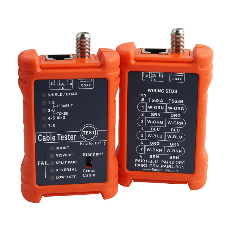 Tester Profesional para mapeo de cables de red/coaxiales