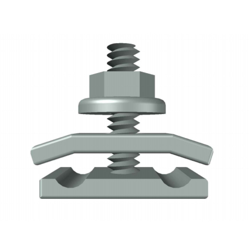 Kit 1 versión light para unir tramos de charola MallaFils con acabado Electro Zinc