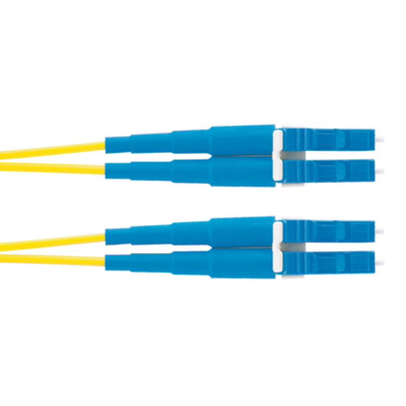 Jumper de Fibra Optica Monomodo 9/125 OS2 LCLC Duplex OFNR Riser Color Amarillo 2 Metros