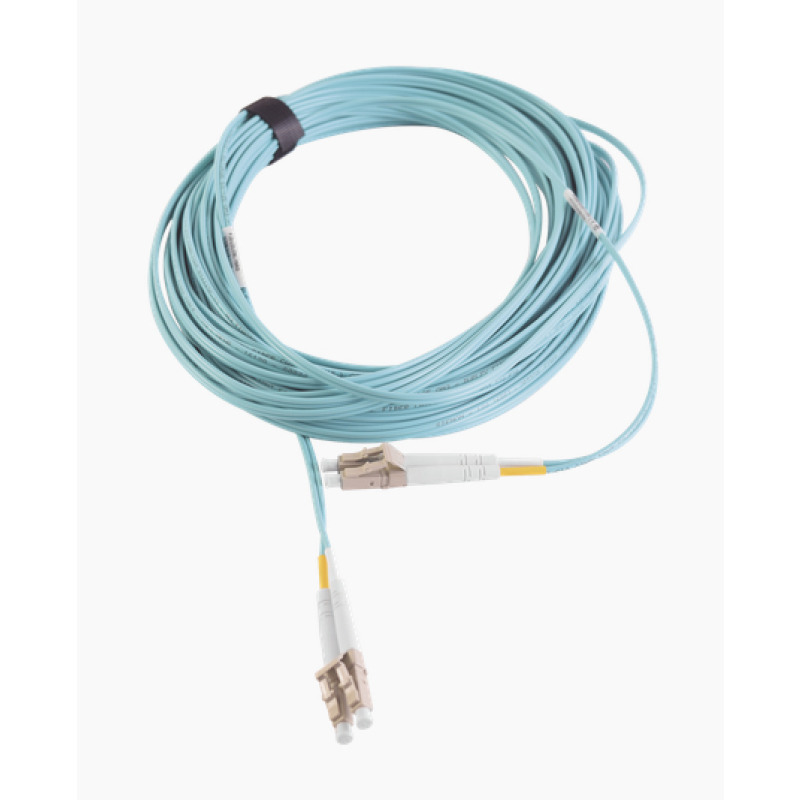 Jumper de Fibra Óptica Multimodo 50/125 XGLO OM3 LCLC Duplex OFNR Color Aqua 7 Metros