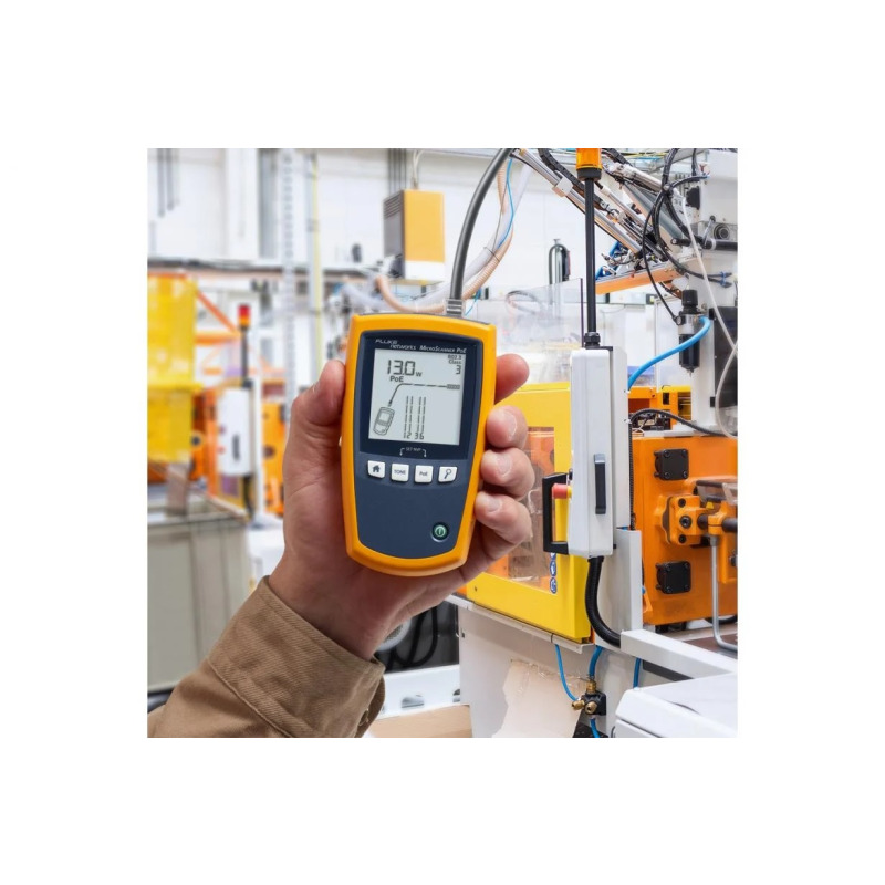 Kit Profesional de Verificador de Red MicroScanner PoE para Comprobación de Redes de Voz Datos Video y PoE 8023af at bt y UPOE Con Pantalla LCD Retroiluminada image 5