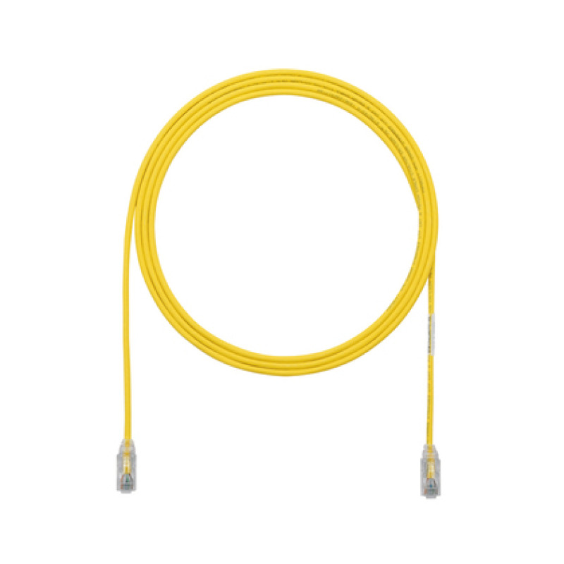 Cable de Parcheo TX6 UTP Cat6 Diámetro Reducido 28AWG Color Amarillo 3ft