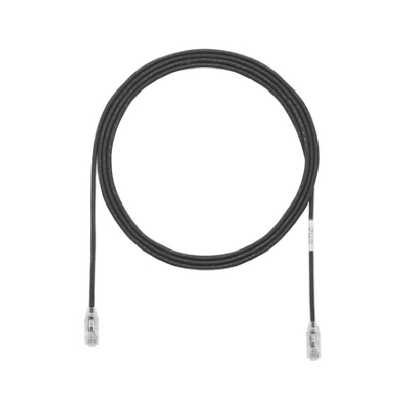 Cable de Parcheo TX6 UTP Cat6 Diámetro Reducido 28AWG Color Negro 3ft