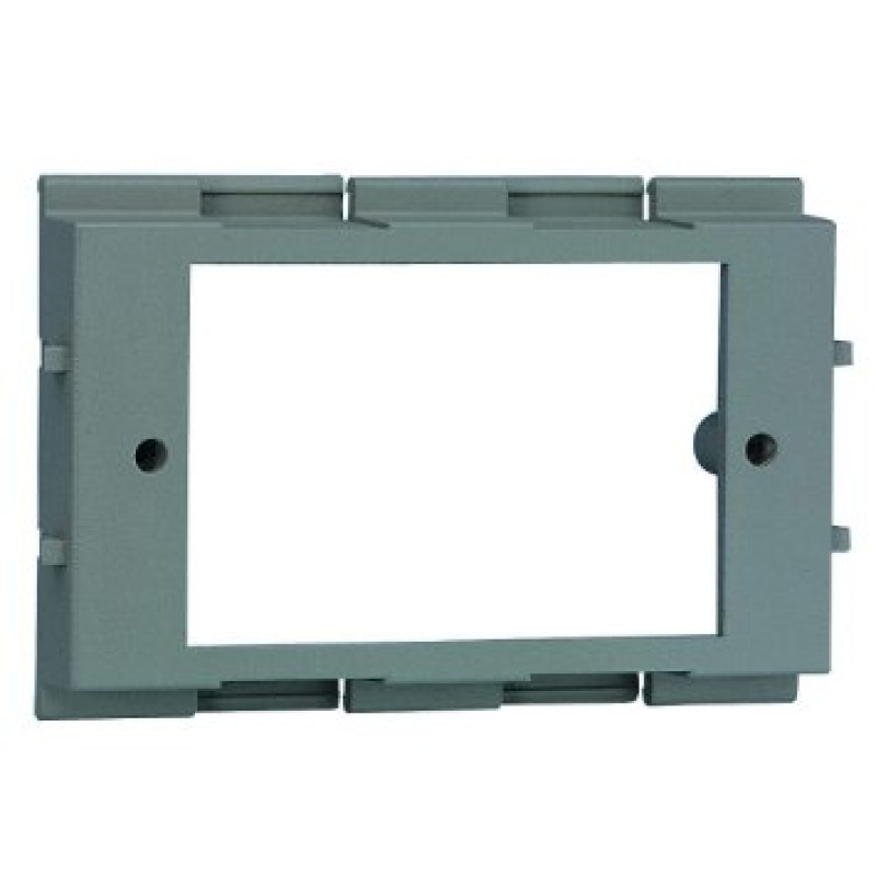 Soporte para Montaje de Faceplates en Canaleta T70 de PVC Rígido Color Gris Internacional