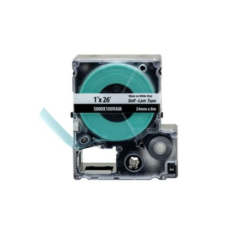 Casete de Etiquetas Autolaminadas de Cinta Continua de 24 1 in mm de Ancho 8 m de Largo Para Cables de 25 a 51 mm 10  12 AWG de Diámetro Color Blanco