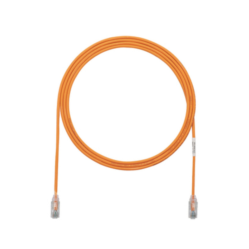 Cable de Parcheo TX6 UTP Cat6 Diámetro Reducido 28AWG Color Naranja 7ft