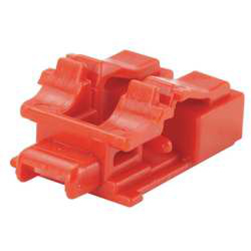 Kit de 10 Dispositivos para Bloquear Puertos de Fibra Óptica LC Duplex Color Rojo Incluye Llave de Extracción