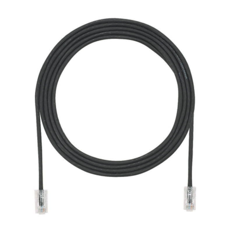 Cable de Parcheo UTP Cat6A CM/LSZH Diámetro Reducido 28AWG Color Negro 10ft
