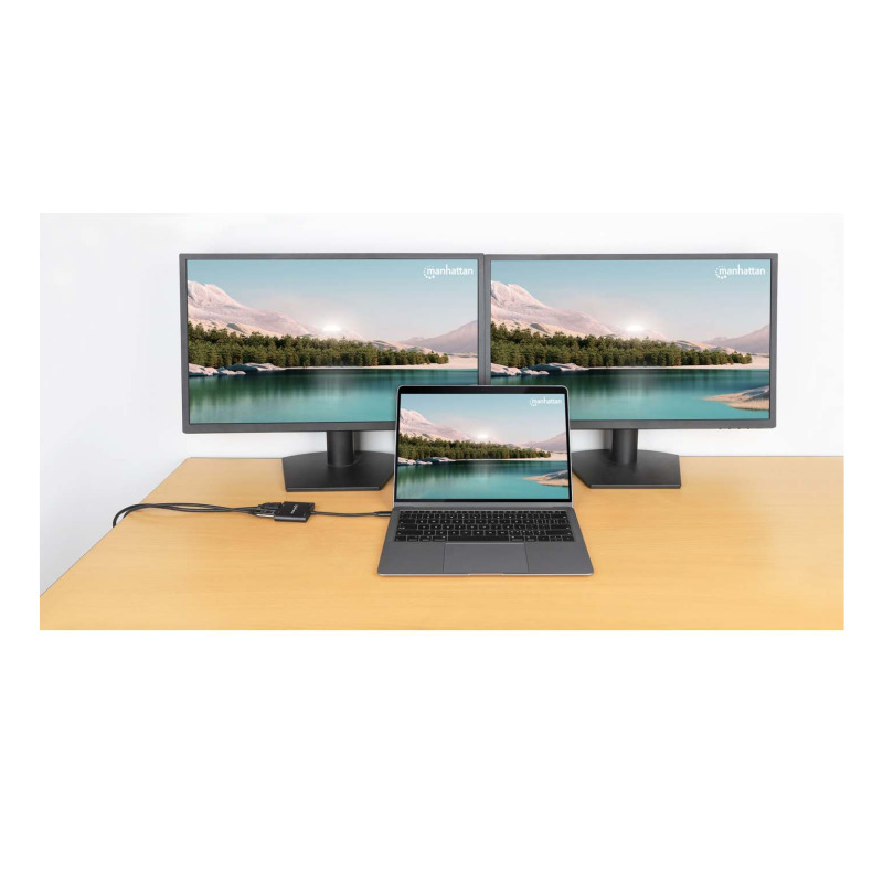 ADAPTADORES/MANHATTAN/154321/CONVERTIDOR USB-C A HDMI 2 PUERTOS 4K - MST image 4