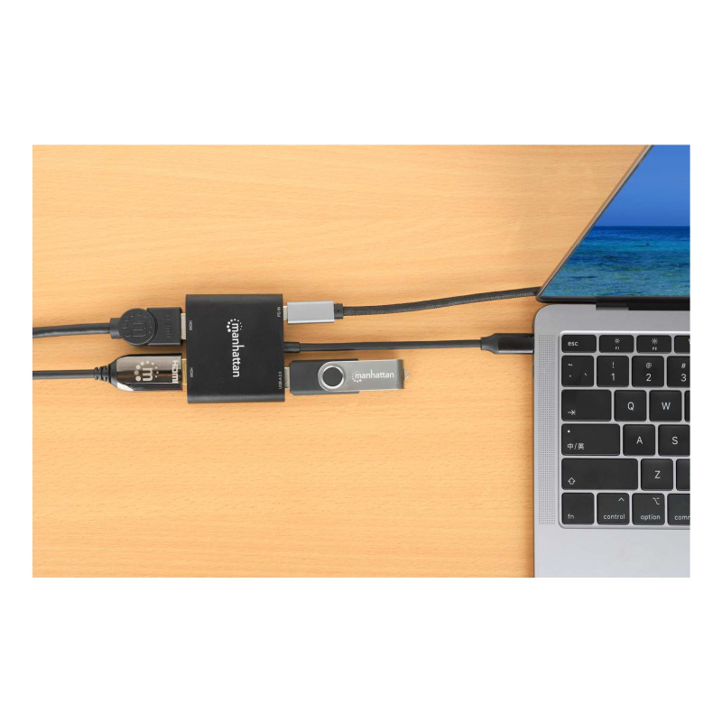 ADAPTADORES/MANHATTAN/154321/CONVERTIDOR USB-C A HDMI 2 PUERTOS 4K - MST image 8