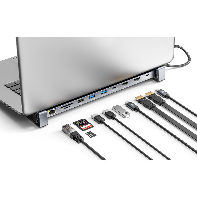DOCKING/MANHATTAN/190398/DOCKING STATION USB-C 10 EN 1 CON MST PARA DOBLE MONITOR 4K image 5