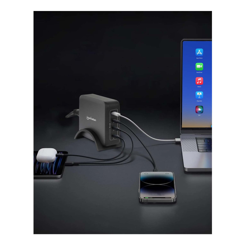 ESTACIONDECARGA/MANHATTAN/102667/ESTACIÓN DE CARGA PD CON 4 PUERTOS USB-C - 240 W image 3