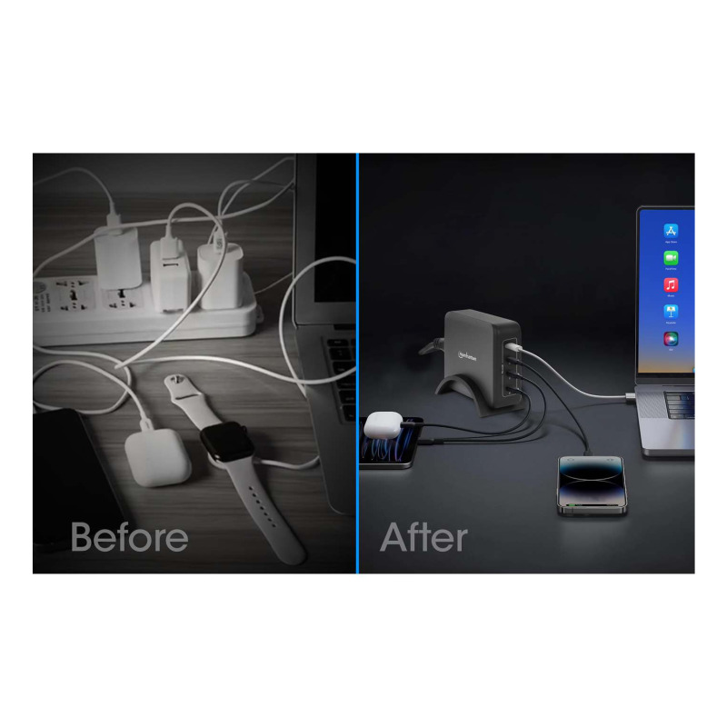 ESTACIONDECARGA/MANHATTAN/102667/ESTACIÓN DE CARGA PD CON 4 PUERTOS USB-C - 240 W image 8