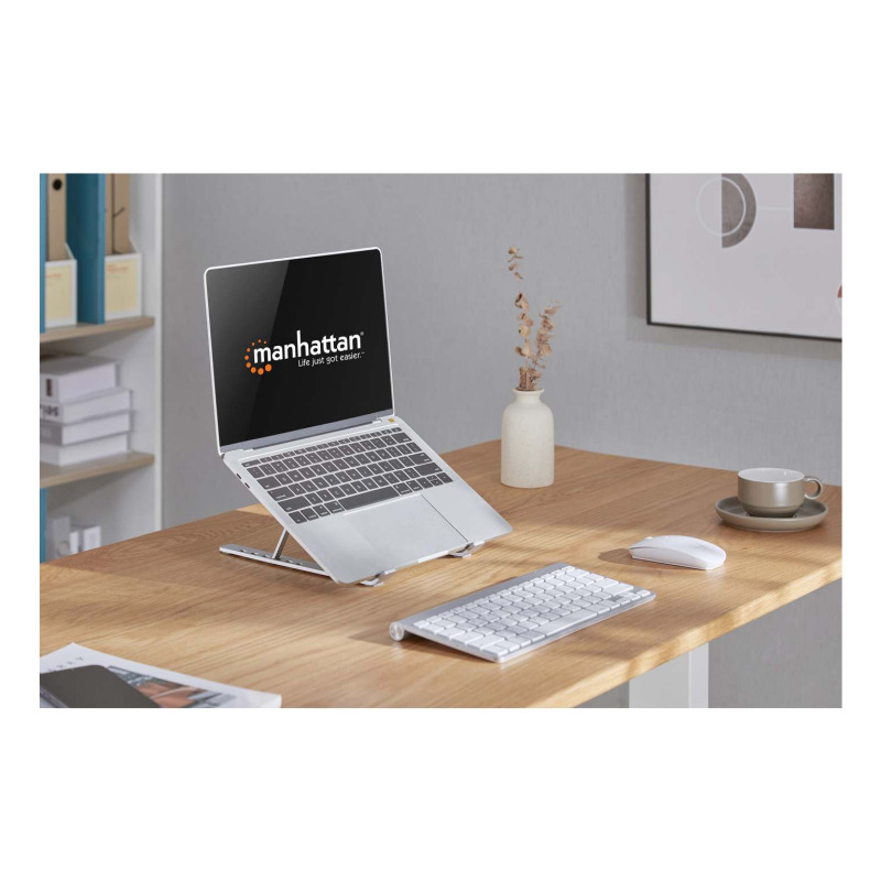 SOPORTES/MANHATTAN/462600/SOPORTE DE ALUMINIO PARA LAPTOP O TABLET CON ELEVACIÓN AJUSTABLE, PREMIUM image 5