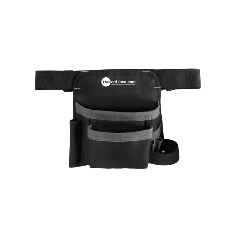 TVC - Porta Herramienta Graditi Negro / 5 Compartimentos / Porta Martillo / Cinturón Ajustable