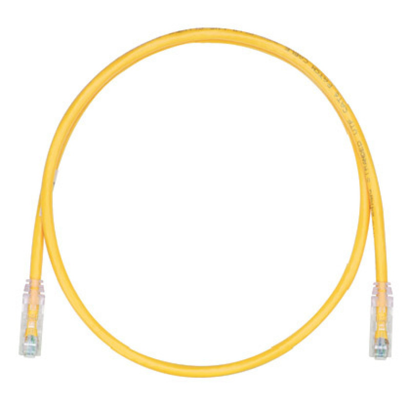 Cable de Parcheo UTP Cat6A 24 AWG CM Color Amarillo 18ft
