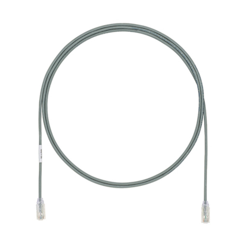 Cable de Parcheo UTP Cat6A CM/LSZH Diámetro Reducido 28AWG Color Gris 5ft