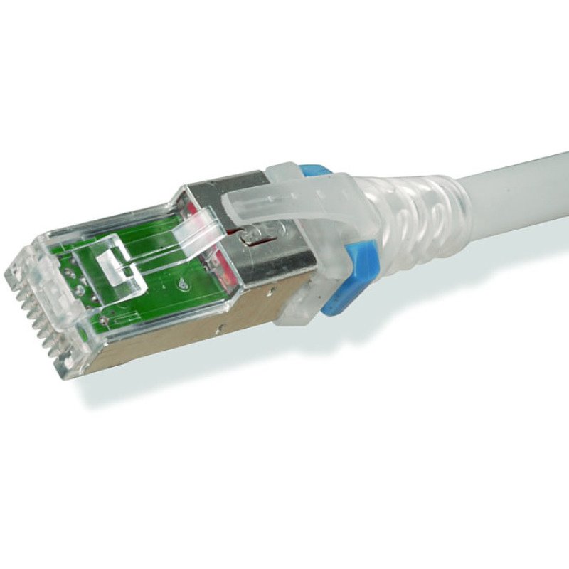 Patch Cord ZMAX Cat6A S/FTP CM/LS0H 10ft Color Azul Versión Bulk Sin Empaque Individual