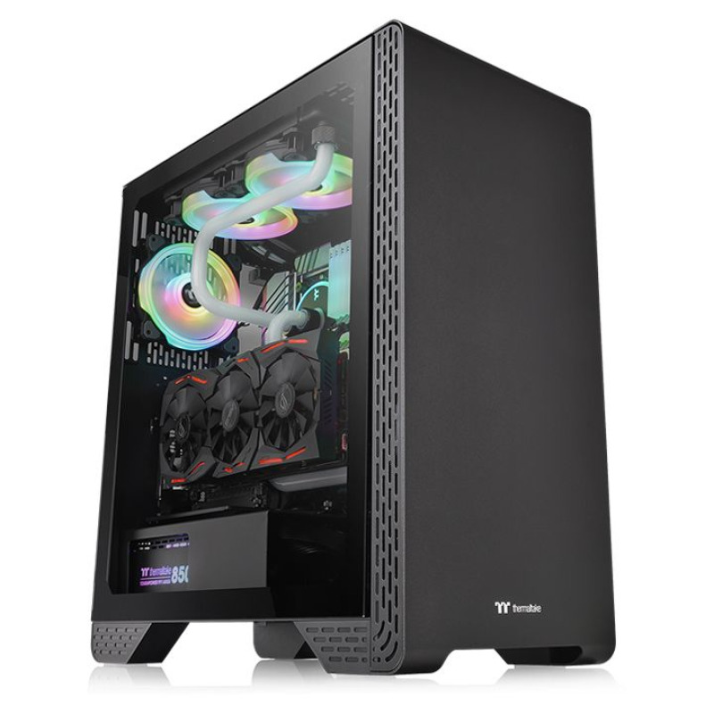 GABINETE THERMALTAKE S300/NEGRO/MEDIA TORRE/ITX/ATX/CRISTAL TEMPLADO/GAMER image 2