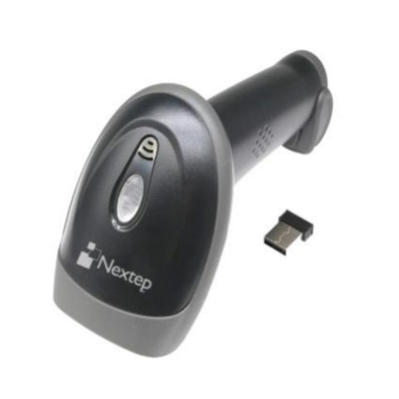 LECTOR DE CODIGOS DE BARRA Y QR NEXTEP INALAMBRICO (1D/2D) USB NEGRO NE-503I