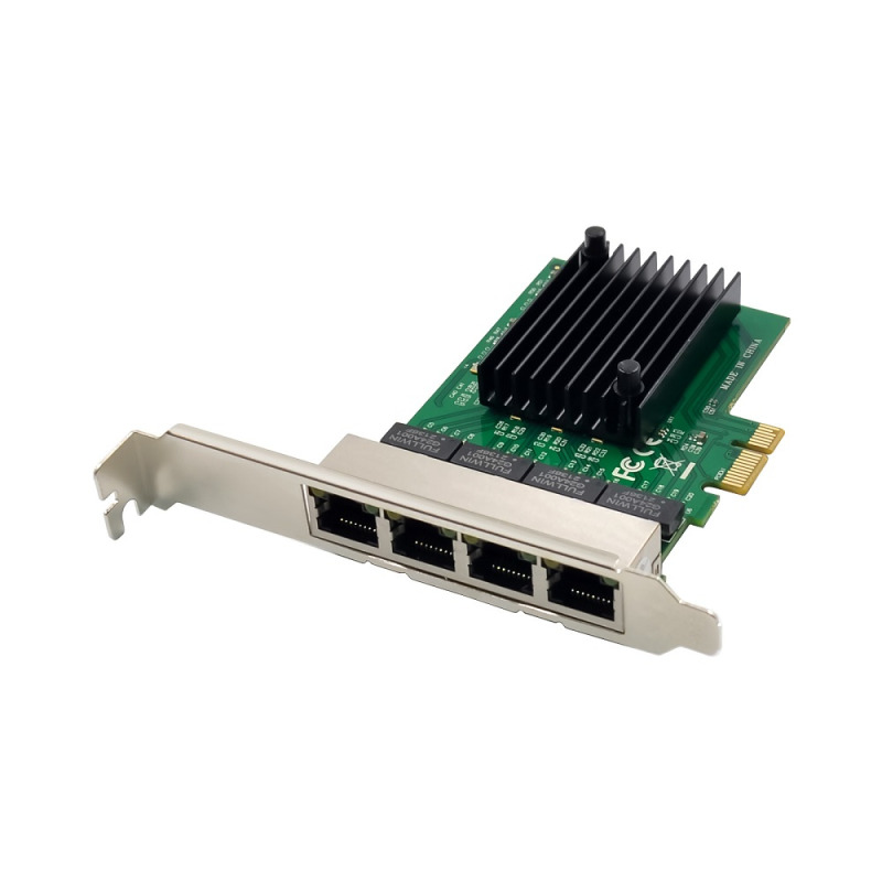 ADAPTADOR X-MEDIA PCI-E XM-NA3840 4 PUERTOS GIGABIT 10/100/1000 Chipset RTL8111F + ASM1184e. Placa estandar y low-profile