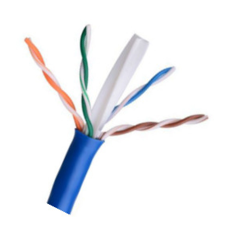 BOBINA SAXXON CABLE UTP CAT6 USO INTERIOR COLOR AZUL OBSCURO OUTP6CCA305AZ3  CCA BOBINA 305MTS  REDES  VIDEO 4 PARES