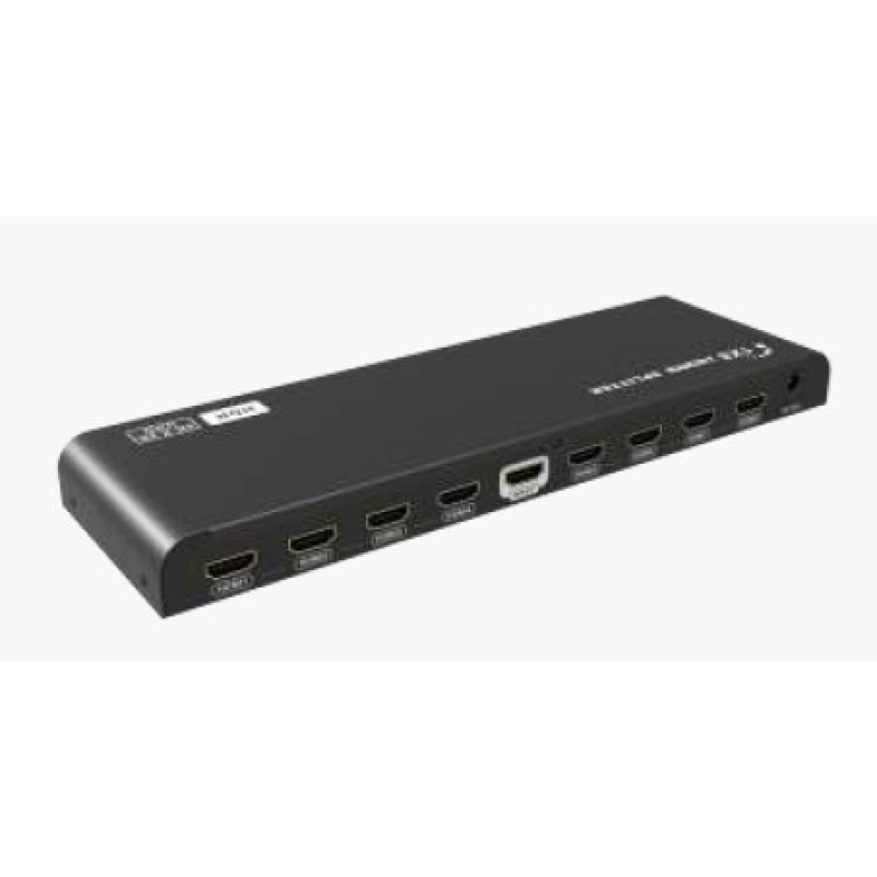Divisor Splitter HDMI 4K de 1 Entrada a 8 Salidas Simultaneas / Soporta 4K2K / Ajuste de resoluciones EDID / HDR / HDMI 20 /  HDCP 22  / Permite mezclar pantallas en 4K y 1080P